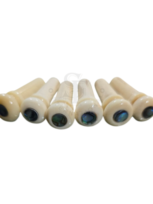 BONE WITH ABALONE DOT PINS