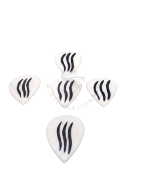 WHITE & BLACK RESIN PICK BLANK