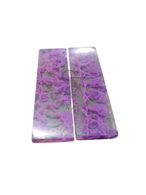 Dark Purple Shades Epoxy Resin Knife Handle Scales