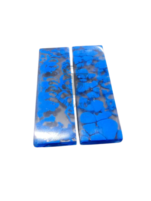 Dark Blue Shades Epoxy Resin Knife Handle Scales