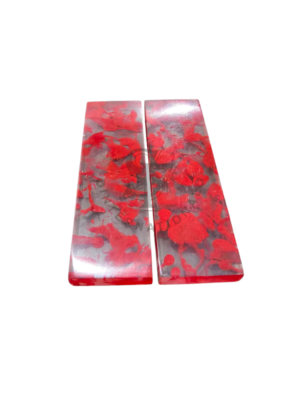 Red Epoxy Resin Knife Handle Scales