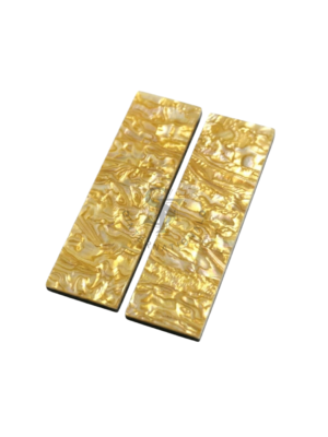 Golden Mother Of Pearl Shell Knife Handle Scales