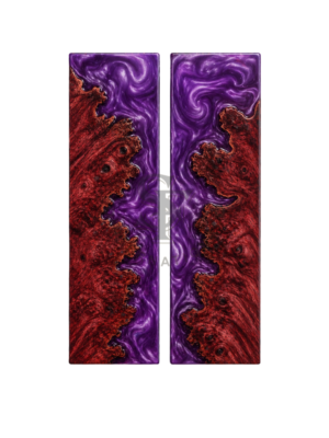 Red Wood with Epoxy Resin Purple Hybrid Scales