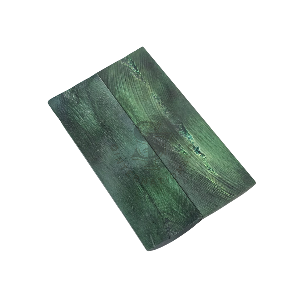 Double Dyed Stabilized Multi Color Jade Green Bone Scales - Image 2