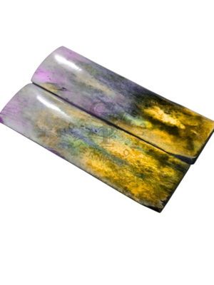 Double Dyed Stabilized Multi Color Light levendar & Yellow Bone Scales