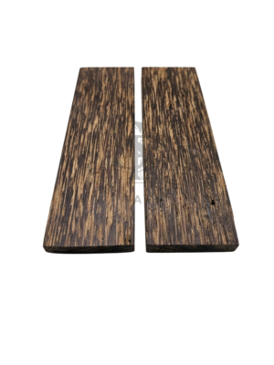 Natural Stabilized Black Palm Wood Knife Handle Scales