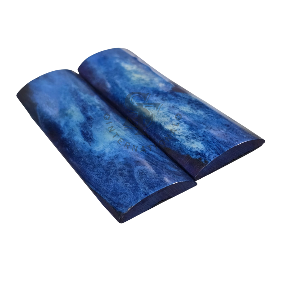 Dyed Stabilized Blue & White Mix Bone Scales - Image 3