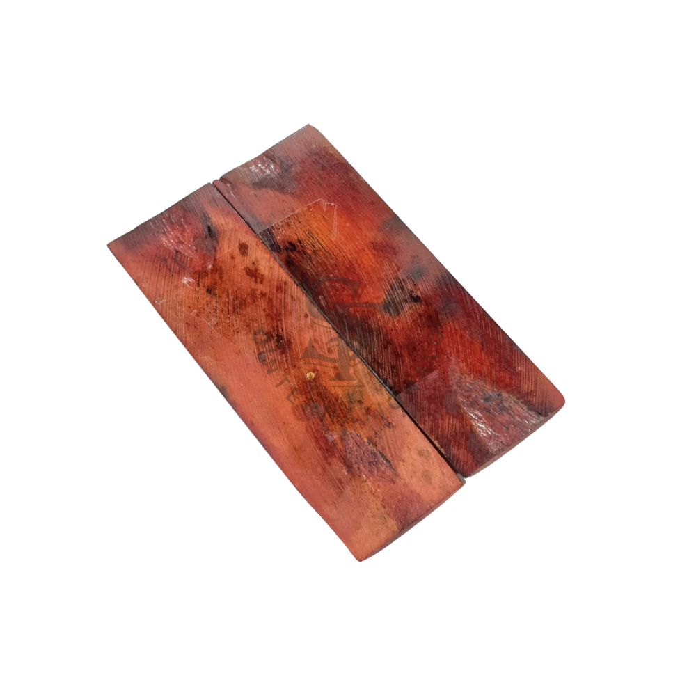 Double Dyed Stabilized Multi Color Antique Amber Brown Bone Scales - Image 2
