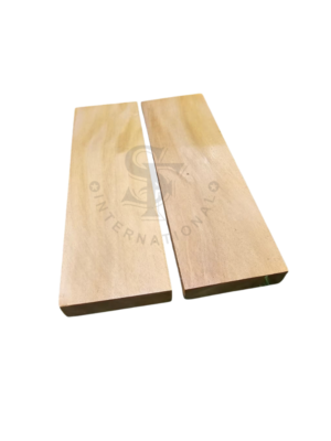 Natural Stabilized Yellow Teak Wood Knife Handle Scales