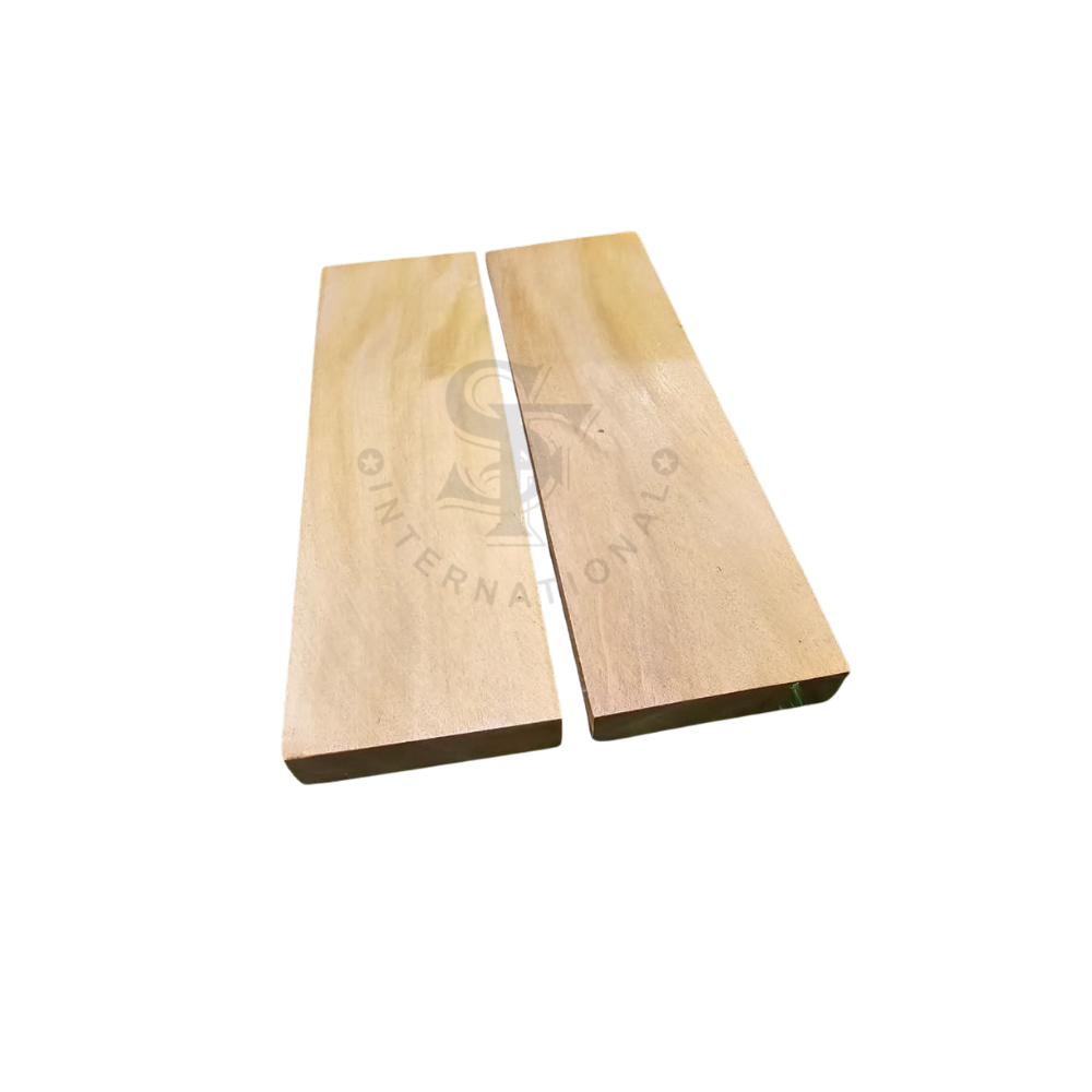 Natural Stabilized Yellow Teak Wood Knife Handle Scales