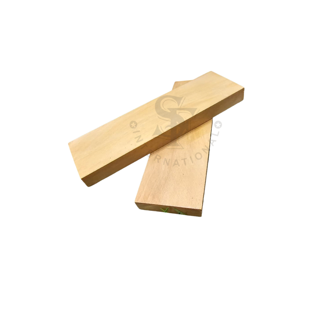 Natural Stabilized Yellow Teak Wood Knife Handle Scales - Image 2